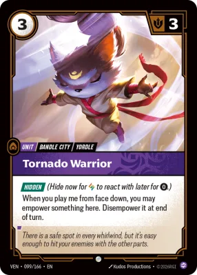 Tornado Warrior, Riftbound card VEN-099/166 from Vendetta