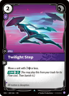 Twilight Step, Riftbound card VEN-105/166 from Vendetta