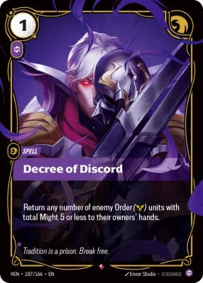 Decree of Discord, Riftbound card VEN-107/166 from Vendetta