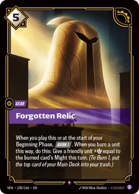 Forgotten Relic, Riftbound card VEN-108/166 from Vendetta