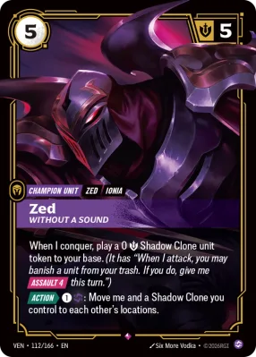Zed, Riftbound card VEN-112/166 from Vendetta