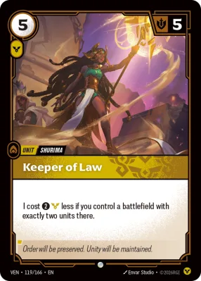 Keeper of Law, Riftbound card VEN-119/166 from Vendetta