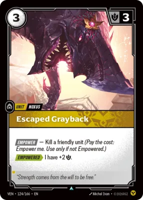 Escaped Grayback, Riftbound card VEN-124/166 from Vendetta