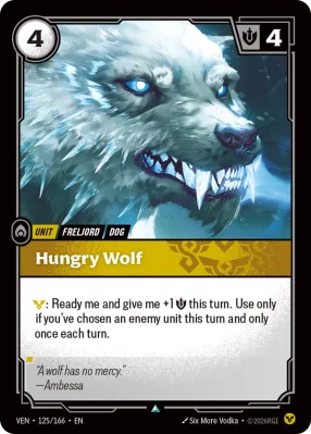 Hungry Wolf, Riftbound card VEN-125/166 from Vendetta