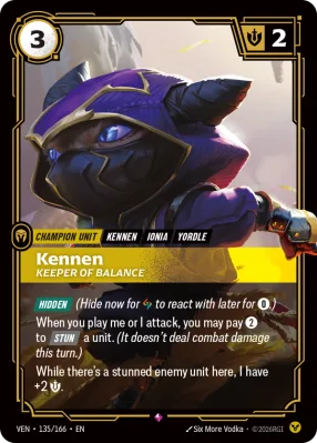 Kennen, Riftbound card VEN-135/166 from Vendetta