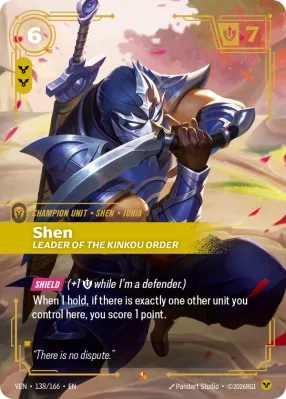 Shen, Riftbound card VEN-138/166 from Vendetta