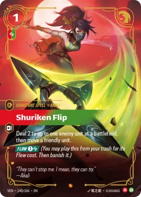 Shuriken Flip, Riftbound card VEN-140/166 from Vendetta