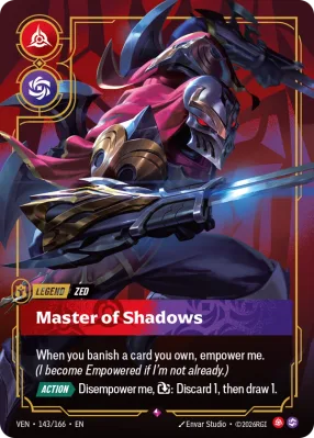 Master of Shadows, Riftbound card VEN-143/166 from Vendetta