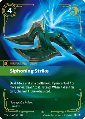 Siphoning Strike, Riftbound card VEN-146/166 from Vendetta