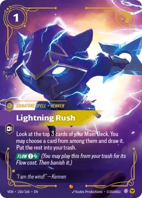 Lightning Rush, Riftbound card VEN-156/166 from Vendetta