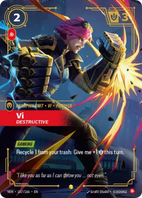 Vi, Riftbound card VEN-167/166 from Vendetta