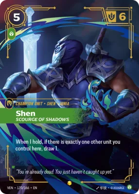 Shen, Riftbound card VEN-170/166 from Vendetta