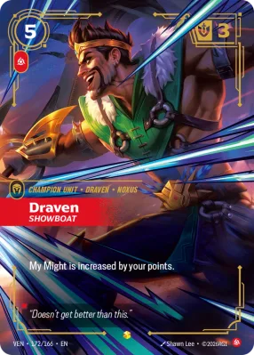 Draven, Riftbound card VEN-172/166 from Vendetta