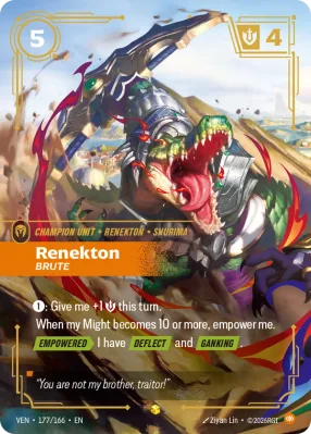 Renekton, Riftbound card VEN-177/166 from Vendetta