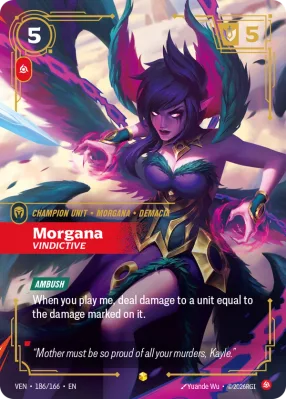 Morgana, Riftbound card VEN-186/166 from Vendetta
