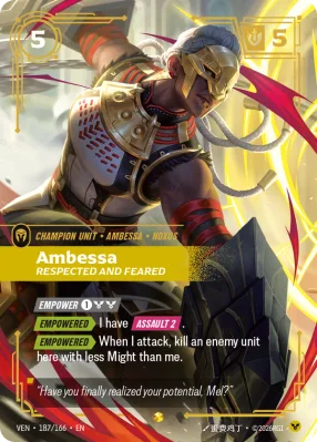 Ambessa, Riftbound card VEN-187/166 from Vendetta