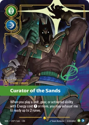 Curator of the Sands, Riftbound card VEN-192*/166 from Vendetta