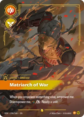Matriarch of War, Riftbound card VEN-196/166 from Vendetta