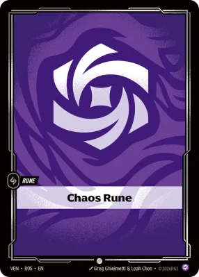 Chaos Rune, Riftbound card VEN-R05 from Vendetta