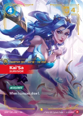 Kai'Sa Riftbound card front (VEN-SP1/006, Showcase)