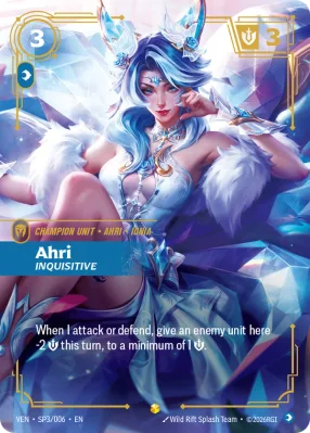 Ahri, Riftbound card VEN-SP3/006 from Vendetta