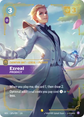Ezreal, Riftbound card VEN-SP5/006 from Vendetta