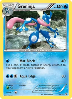Greninja — Kalos Starter Set #14, 2013. Illustrated by 5ban Graphics.