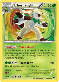 Chesnaught — XY #14, 2014. Illustrated by 5ban Graphics.