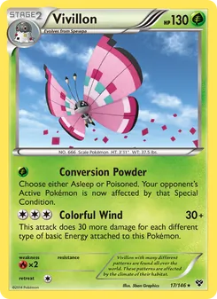 Vivillon — XY #17, 2014. Illustrated by 5ban Graphics.