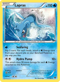 Lapras — XY #35, 2014. Illustrated by Hitoshi Ariga.