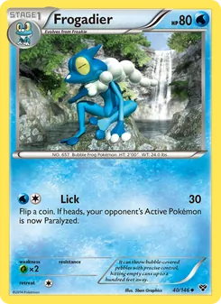 Frogadier — XY #40, 2014. Illustrated by 5ban Graphics.