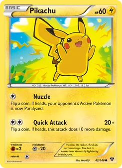 Pikachu — XY #42, 2014. Illustrated by MAHOU.