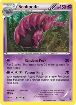 Scolipede — XY #53, 2014. Illustrated by Mitsuhiro Arita.