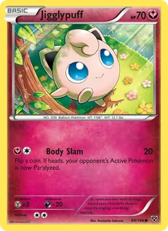 Jigglypuff — XY #88, 2014. Illustrated by Sanosuke Sakuma.