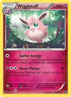 Wigglytuff — XY #89, 2014. Illustrated by Mizue.