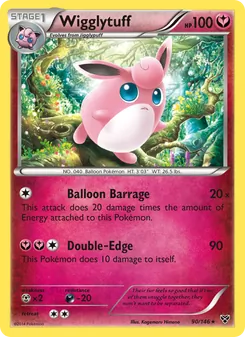 Wigglytuff — XY #90, 2014. Illustrated by Kagemaru Himeno.