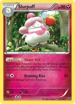 Slurpuff — XY #95, 2014. Illustrated by 5ban Graphics.