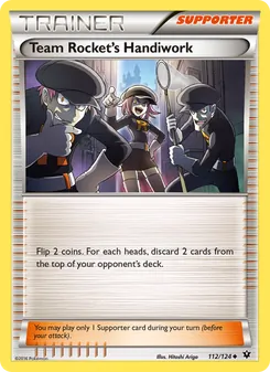 Team Rocket's Handiwork — Fates Collide #112, 2016. Illustrated by Hitoshi Ariga.