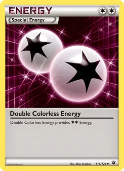 Double Colorless Energy — Fates Collide #114, 2016. Illustrated by 5ban Graphics.