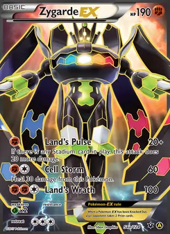 Zygarde EX — Fates Collide #54a, 2016. Illustrated by 5ban Graphics.