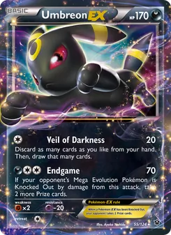 Umbreon EX — Fates Collide #55, 2016. Illustrated by Ayaka Yoshida.