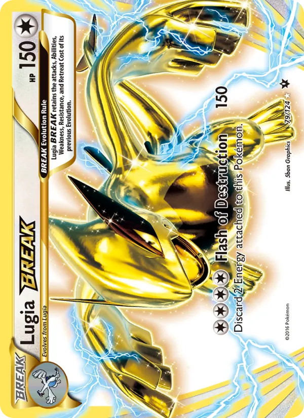Lugia BREAK — Fates Collide #79, 2016. Illustrated by 5ban Graphics.