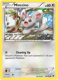 Minccino — Fates Collide #86, 2016. Illustrated by kirisAki.