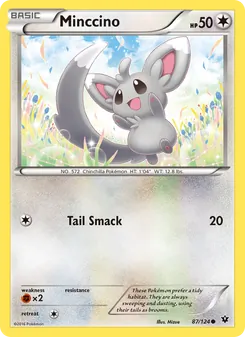 Minccino — Fates Collide #87, 2016. Illustrated by Mizue.