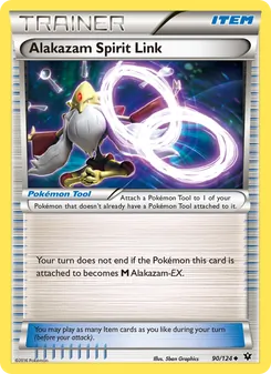 Alakazam Spirit Link — Fates Collide #90, 2016. Illustrated by 5ban Graphics.