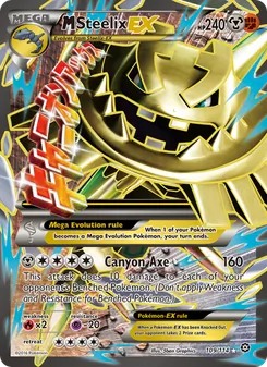 M Steelix EX — Steam Siege #109, 2016. Illustrated by 5ban Graphics.