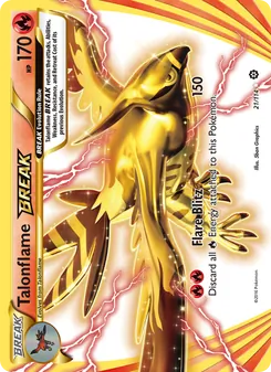 Talonflame BREAK — Steam Siege #21, 2016. Illustrated by 5ban Graphics.