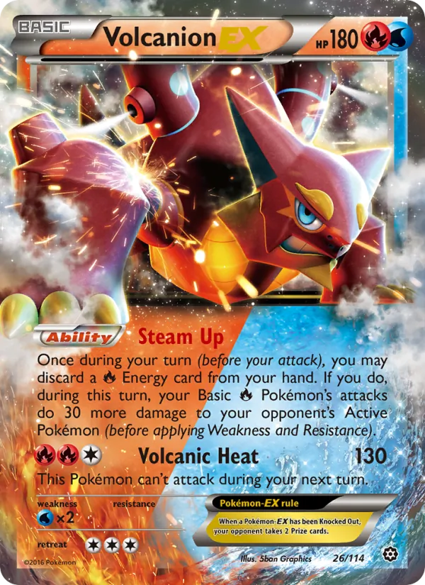 Volcanion EX — Steam Siege #26, 2016. Illustrated by 5ban Graphics.