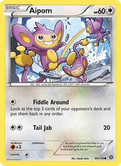 Aipom — Steam Siege #90, 2016. Illustrated by Naoki Saito.