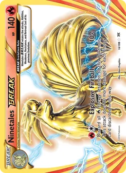 Ninetales BREAK — Evolutions #16, 2016. Illustrated by 5ban Graphics.